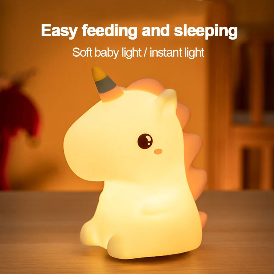 Unicorn Cute Silicone LED Night Light for kids